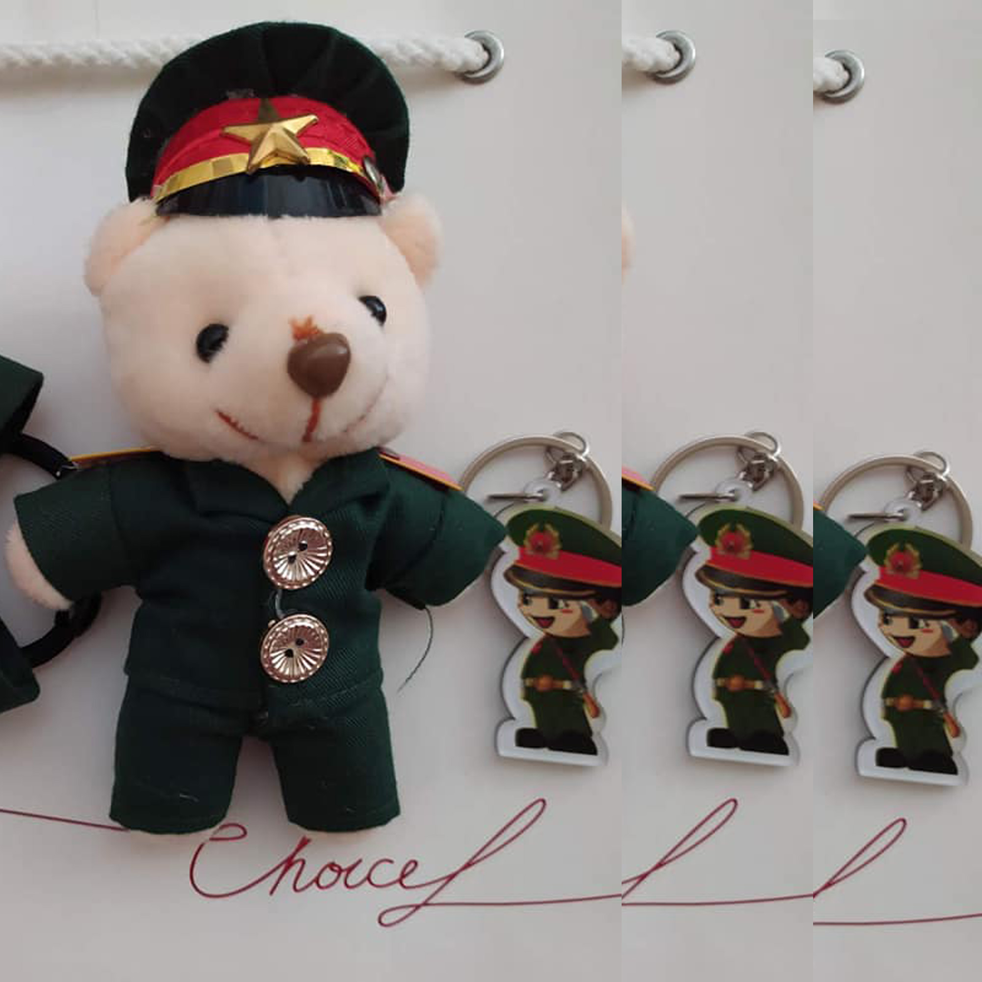 COMBO QUÀ TẶNG MÓC KHÓA - QUÀ TẶNG MÓC KHÓA GẤU BÔNG LÍNH – QUÀ TẶNG MÓC KHÓA CHÚ LÍNH SIÊU CUTE – QUÀ TẶNG NGÀY KỈ NIỆM