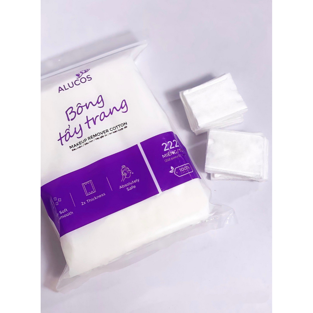 [GIFT - HÀNG TẶNG KHÔNG BÁN] - Bông tẩy trang ALUCOS 200 miếng