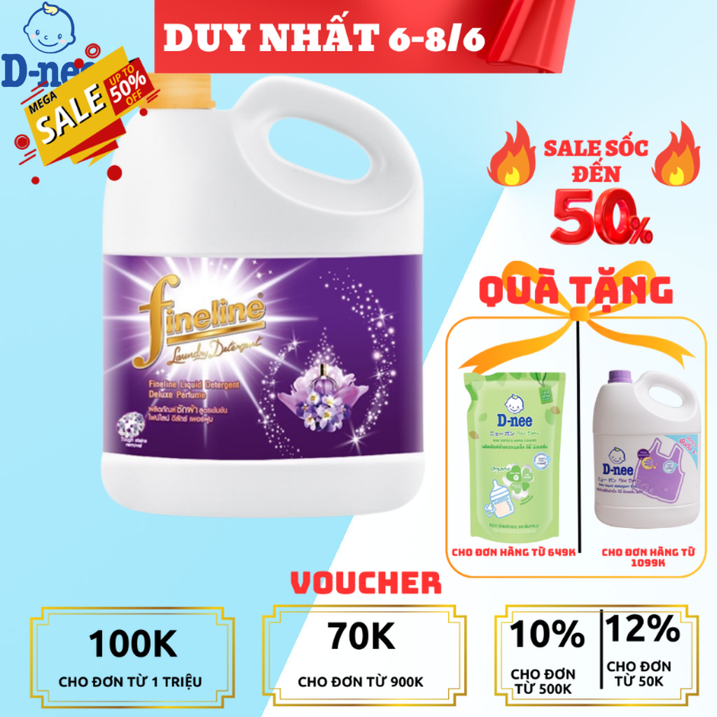 Nước giặt Fineline Thái Lan 3000ml Hàng Nhập Khẩu Thái