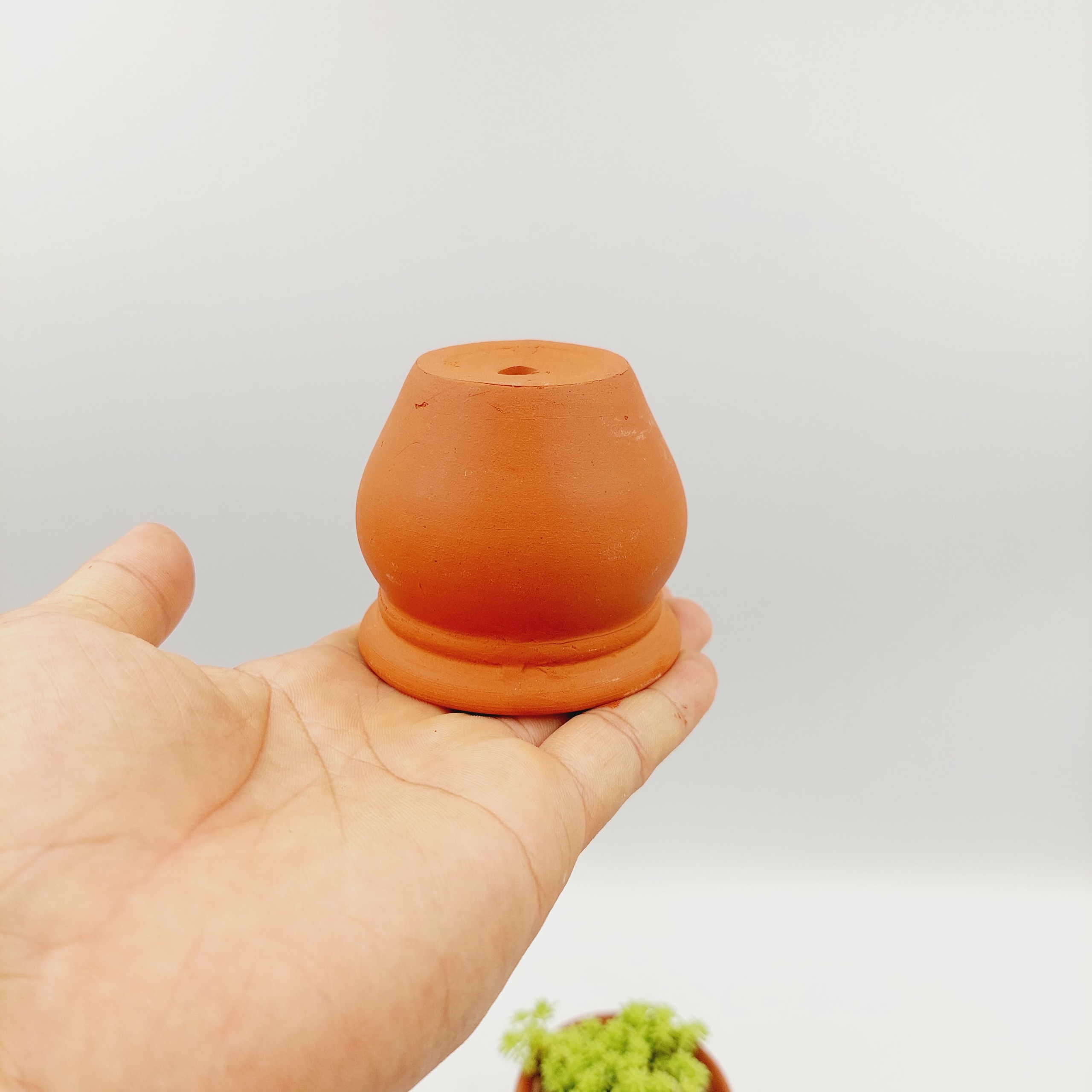 Chậu đất nung, chậu sen đá - Chum mini, miệng chậu 6.5cm, chiều cao 6cm