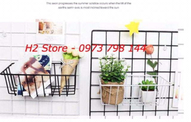GIỎ LƯỚI ĐA NĂNG CÓ MÓC TREO, DECOR SIÊU ĐẸP ( GIỎ TRUNG )