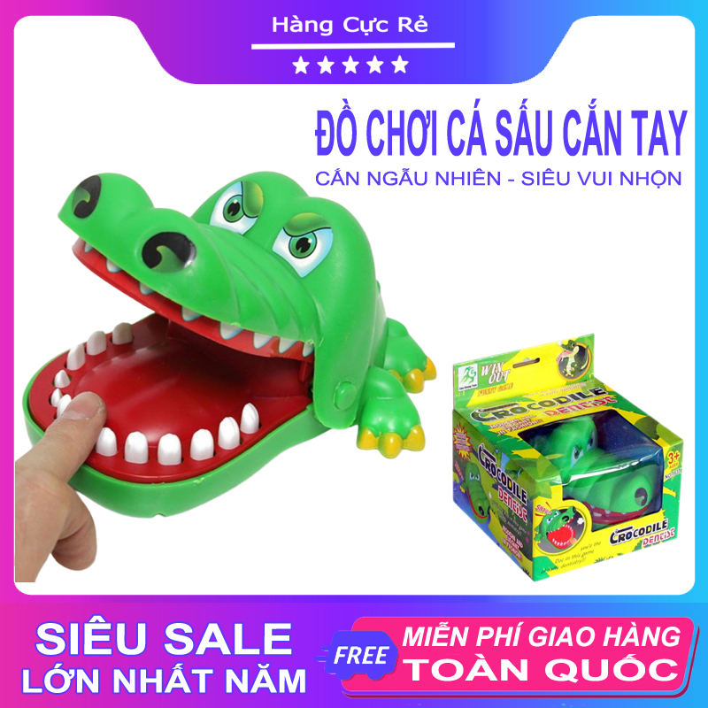 Đồ chơi trẻ em Cá sấu cắn tay Size To 15cm - MonShop Hàng Tốt Cực Rẻ