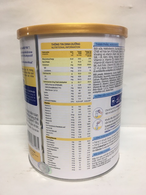 Sữa Non ColosCare 1+ ( 1-10 tuổi ) lon 800g date: 7/2025