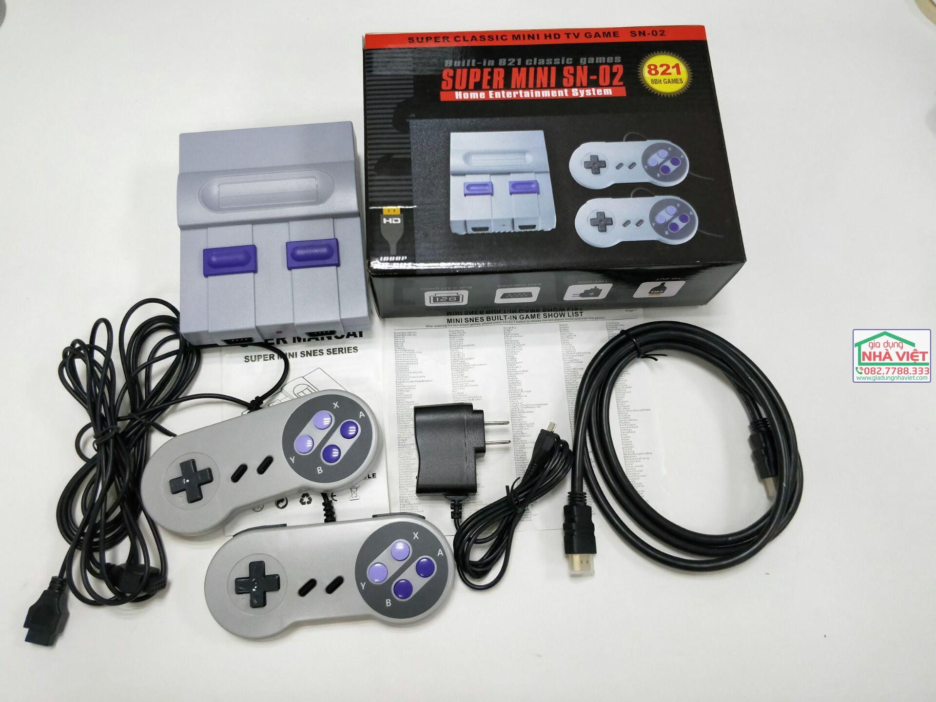 Máy chơi điện tử 4 nút super mini hdmi nes 821 trò chơi