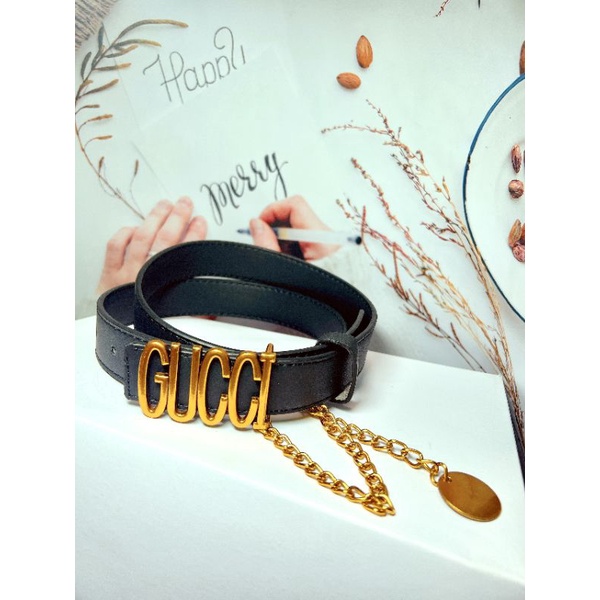 Thắt lưng nữ - dây nịt nữ - dây lưng chữ guc.ci phối xích