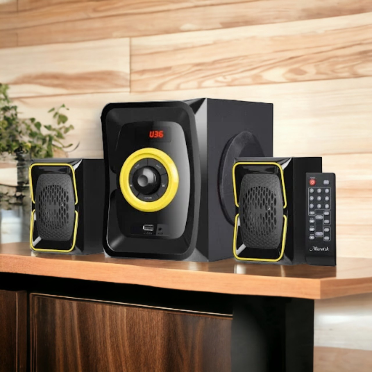 Loa Bluetooth Microtek 2.1 M-168BT - 40W ( Thẻ Nhớ,Usb,sd card,bluetooth 5.0,FM,remote ) Hàng Chính Hãng