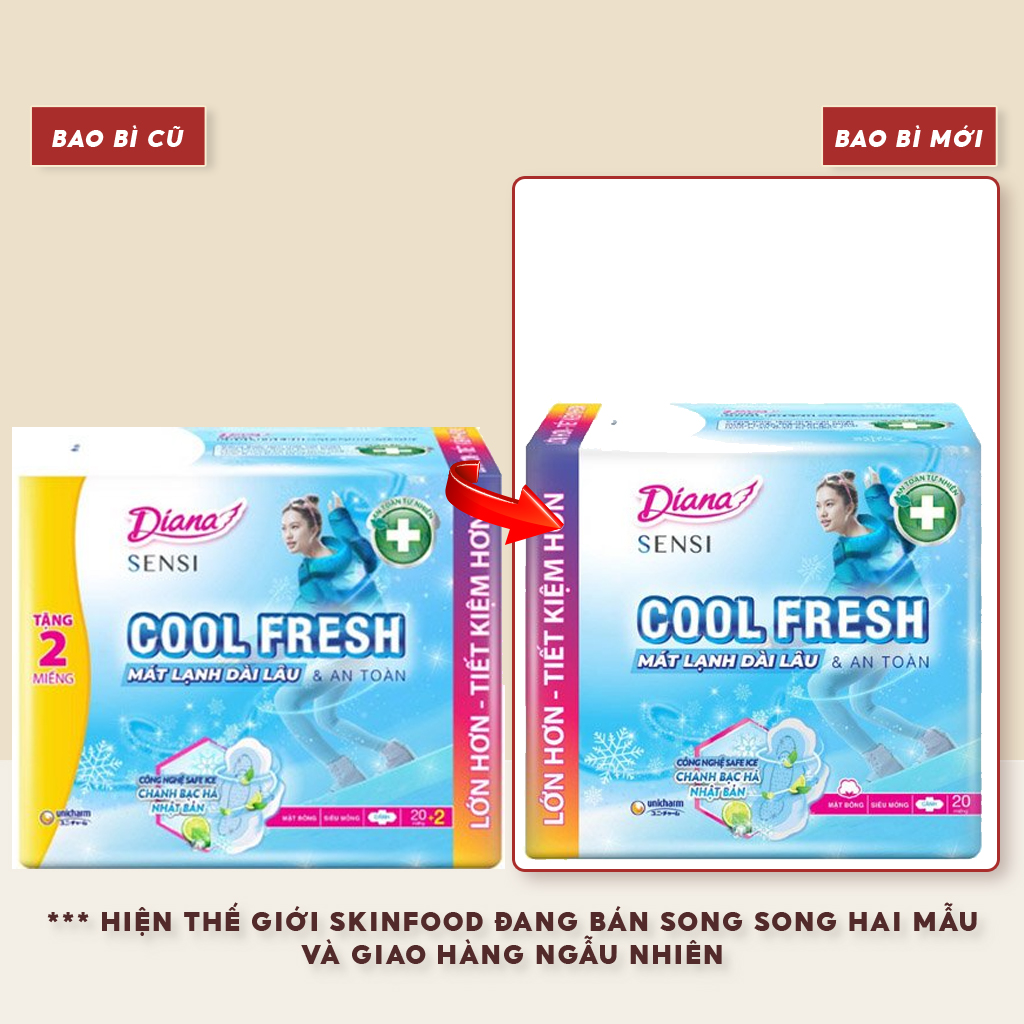 Băng Vệ Sinh Diana Sensi Cool Fresh Có Cánh (Che tên sản phẩm khi giao hàng)