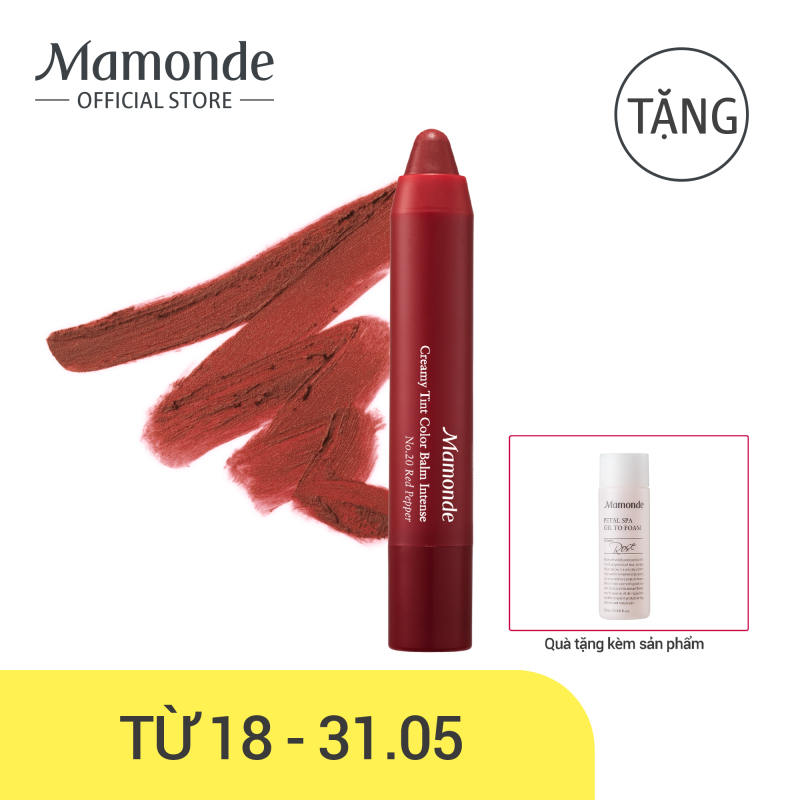 Son bút chì 3 in 1 cho bờ môi mềm mượt Mamonde Creamy Tint Color Balm Intense 2.5g