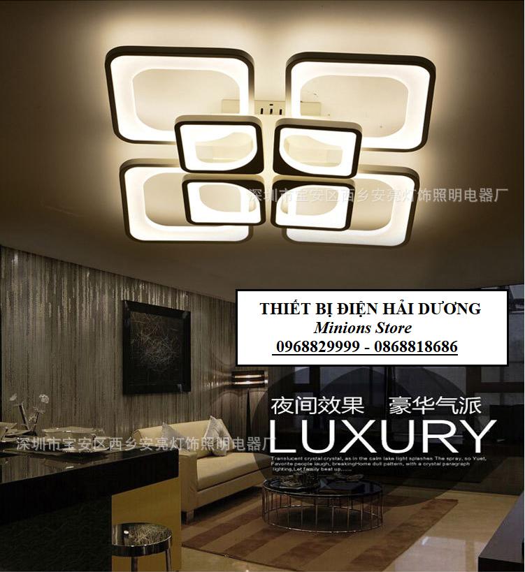 Đèn LED ốp trần Decor hình khối vuông NT028 3 chế độ ánh sáng Có điều khiển