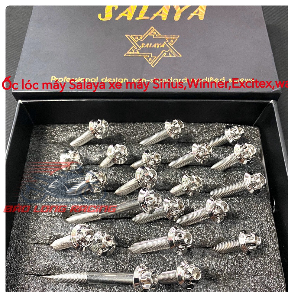 Bộ ốc lốc máy Salaya Inox 304 gắn lốc xe máy SIRIUS  hàng chất lượng siêu rẻ