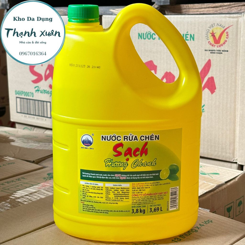 Nước rửa chén NET Sạch (1can/3.8kg)
