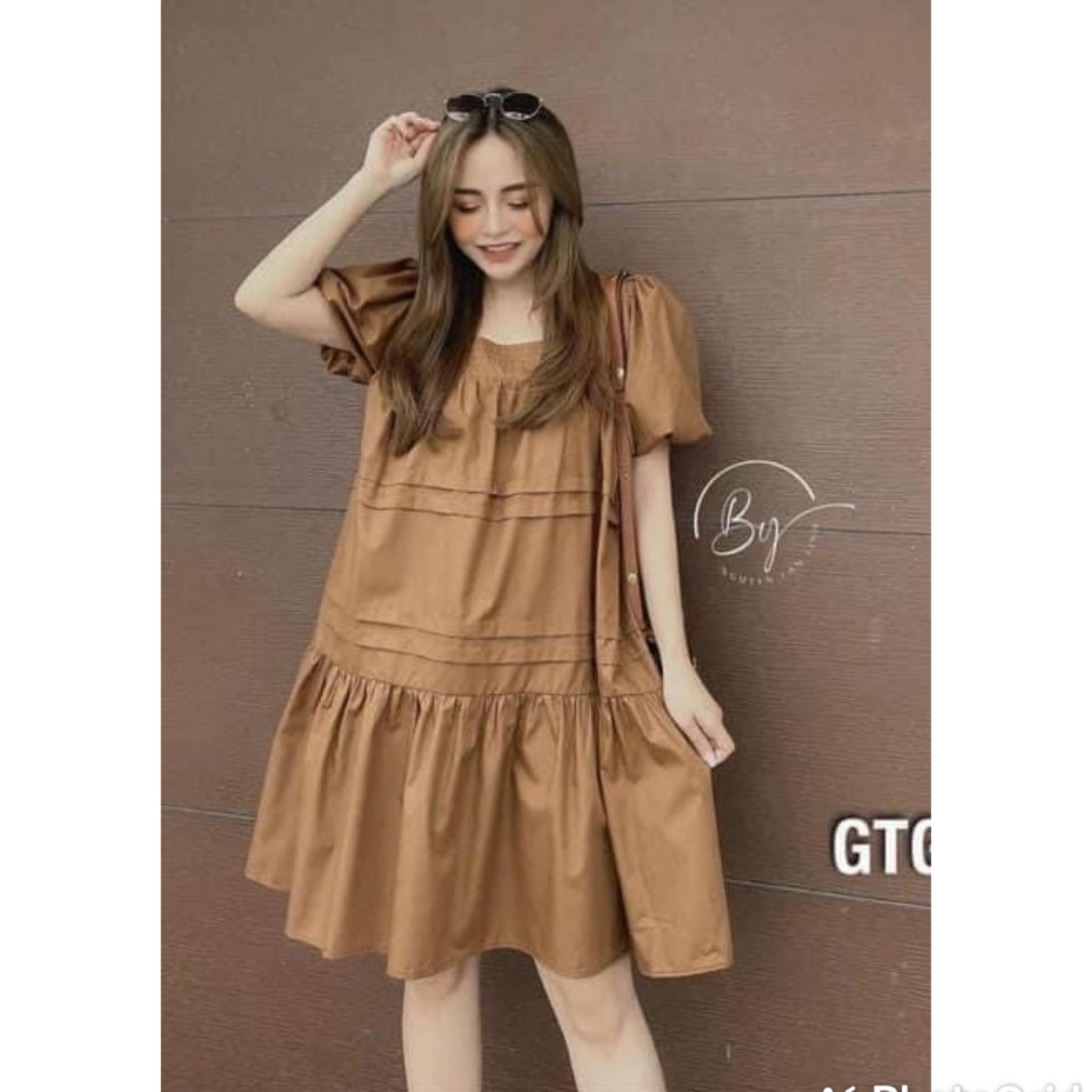 Váy bầu công sở - đầm bầu mùa hè  chất thô hàn mềm mịn