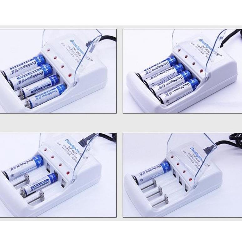 Bộ 4 Pin Tiểu Sạc AA 1200mAh + Sạc Pin