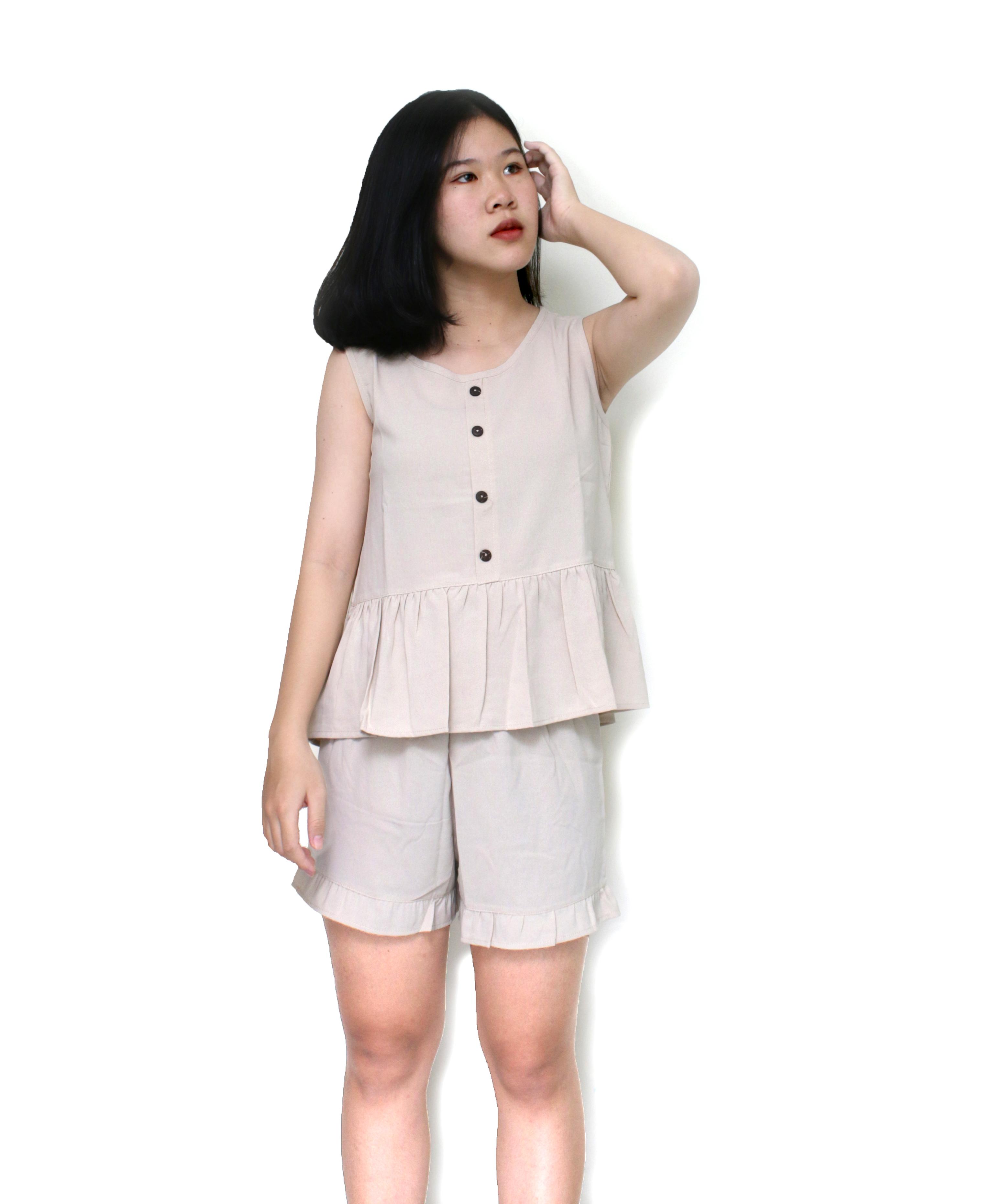 Bộ đũi nữ mặc nhà sát nách quần đùi dễ thương