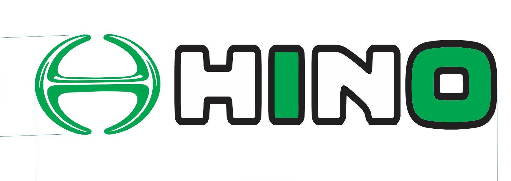 Tem decal chữ hino dán xe tải hino(sl; 1 tem)