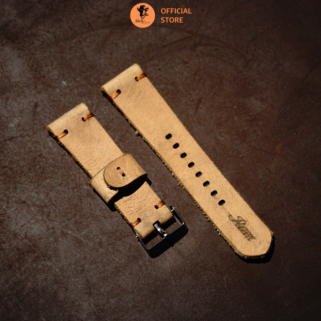 Dây da đồng hồ Siêu bền Da Bò Mộc RAM Leather V3