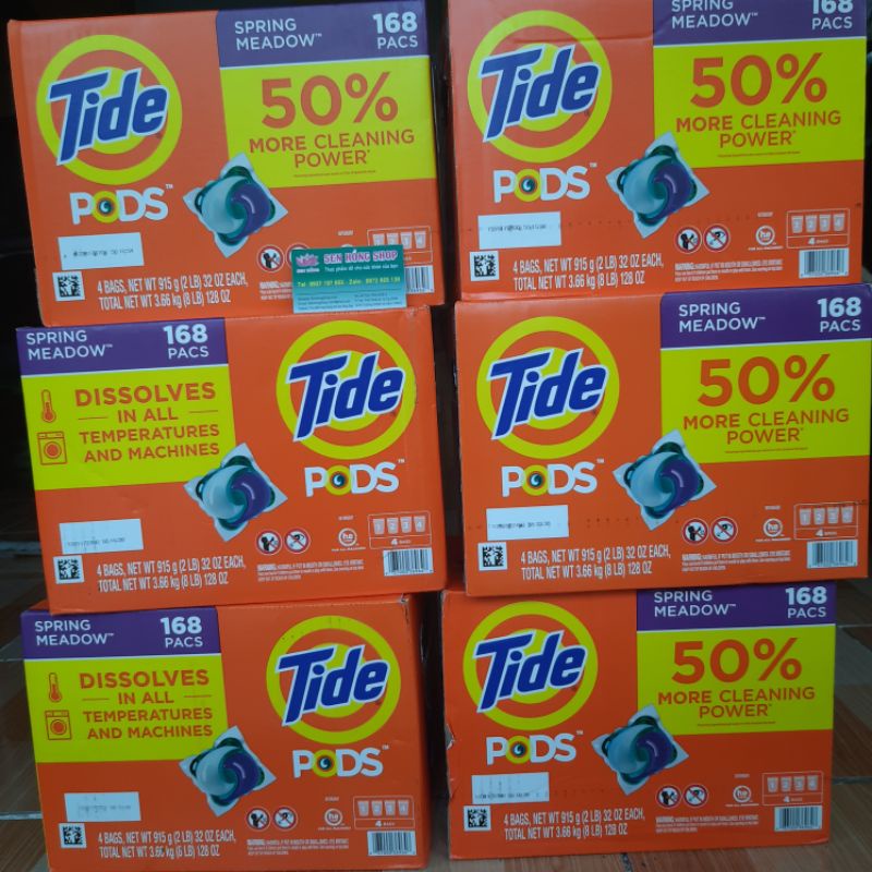 Viên Giặt Tide thùng 168 viên