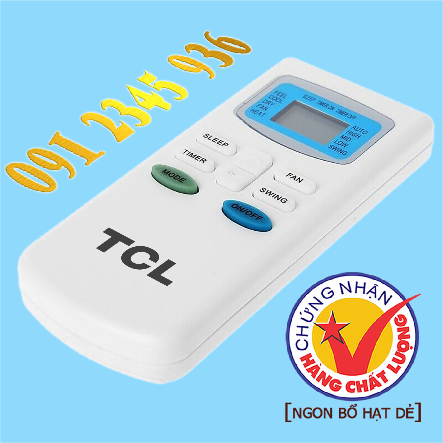 Điều khiển TCL [HÀNG ĐẸP] cho điều hòa. (Mẫu số 1)