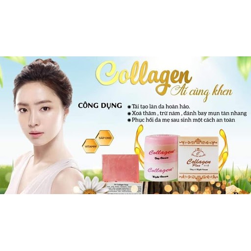 COMBO 10 Bộ Kem ngày đêm và soap collagen vit e plus