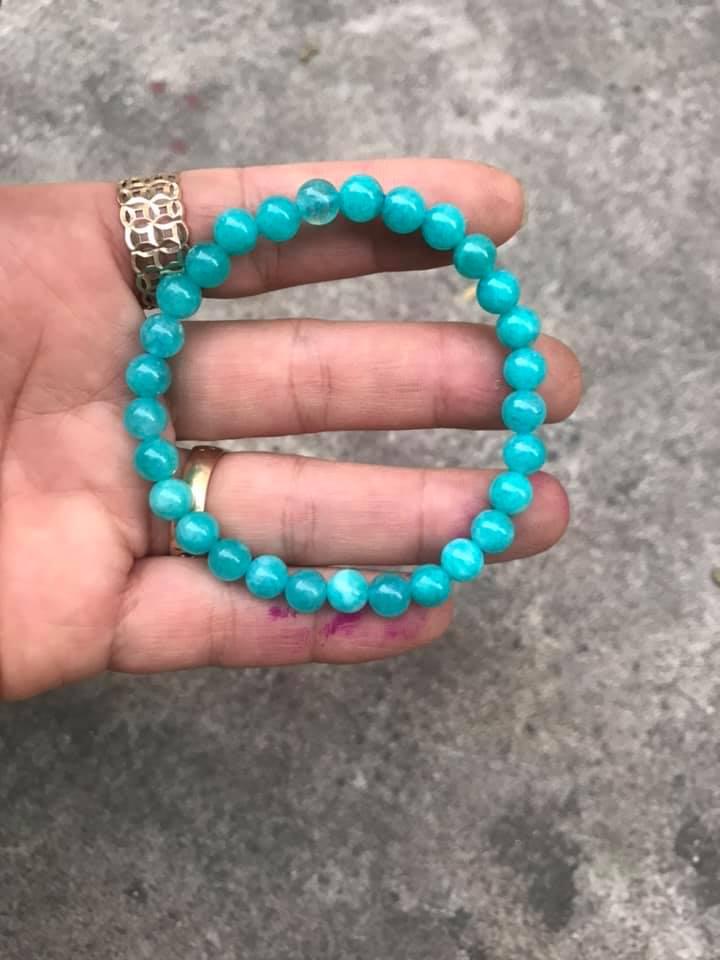 [HCM]VÒNG TAY ĐÁ AMAZONITE 6LY