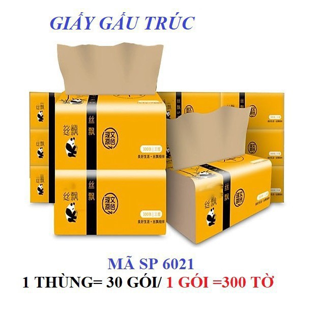 [ FREE SHIP 20K CHO MỌI ĐƠN HÀNG ] Combo 10 gói giấy ăn gấu trúc khăn giấy tre gói 300 tờ 3 lớp siêu dai mềm mại, Giấy Ăn Gấu Trúc Sipiao - Khăn Giấy Ăn Sipao (Loại 1) thấm nước tốt siêu dai