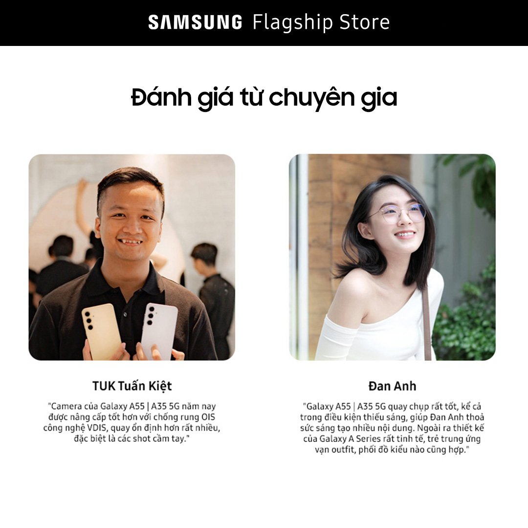 Điện thoại Samsung Galaxy A55 5G, Màn hình Super AMOLED 6,6", Camera AI, Vi xử lý mạnh mẽ 4nm