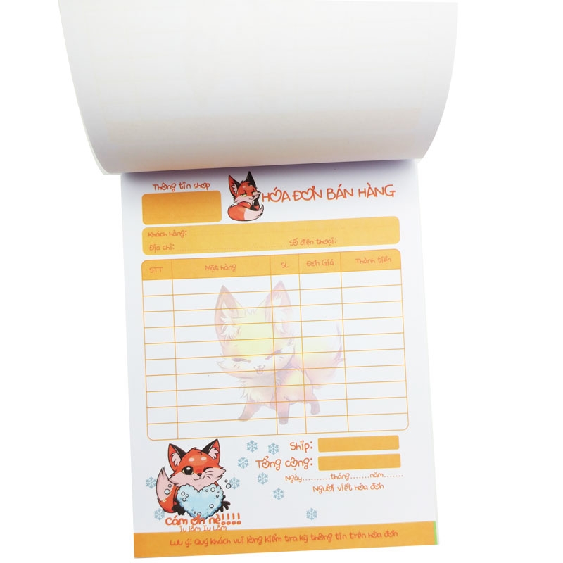 HOÁ ĐƠN 2 LIÊN HÌNH 60 tờ (Hình ngẫu nhiên)