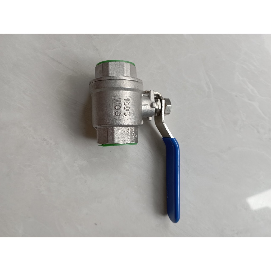 VAN BI GẠT 2 ĐẦU REN TRONG INOX 316 PHI 21, PHI 27