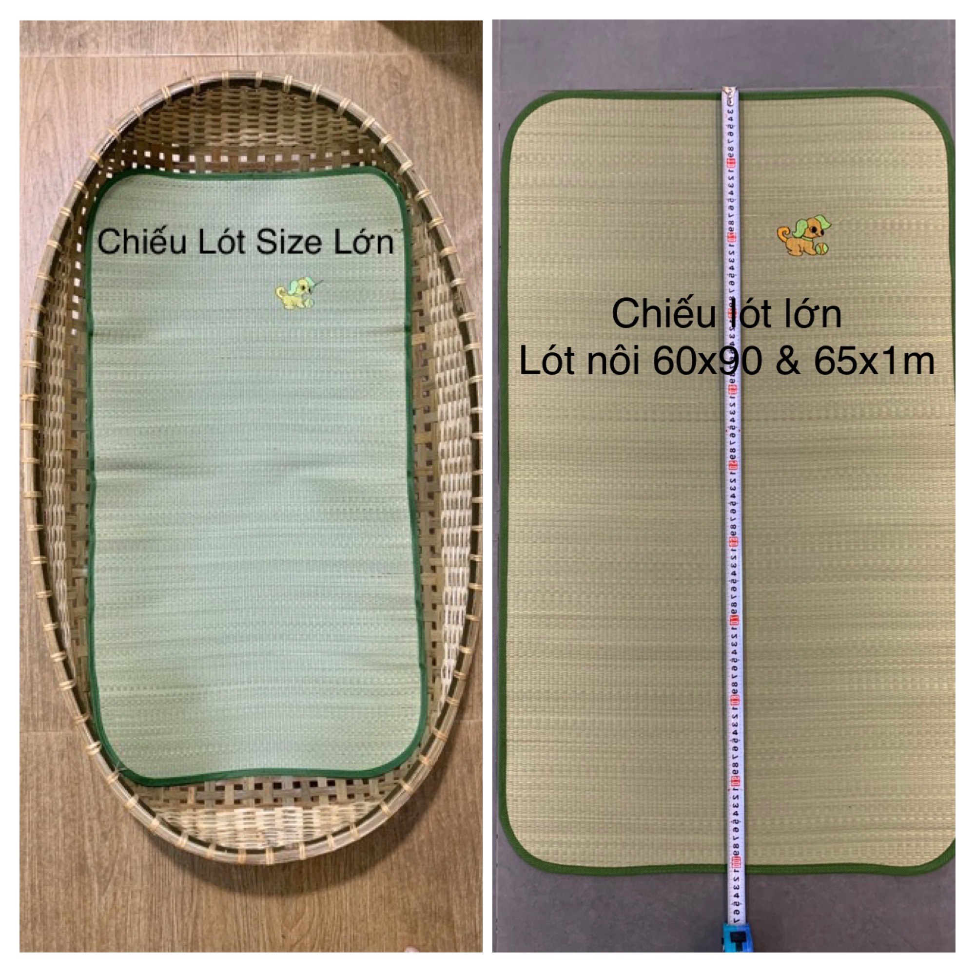 Chiếu Cói  Lót Nôi tre đặt võng Sz Lớn( Chiếu lót nôi đặt võng KT 65x1m, 70x1,2m)