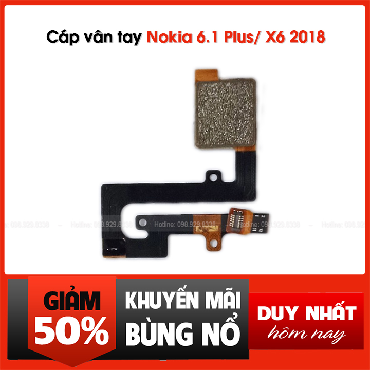 Cáp vân tay nokia 6.1 plus+ / x6 2018 zin bóc máy