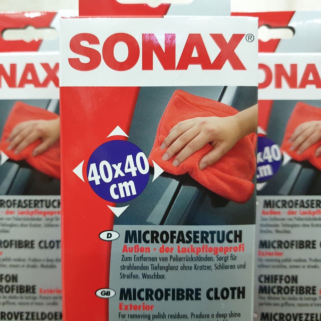 [HCM]Khăn Lau Xe Siêu Sợi Sonax Microfibre Cloth (40Cm X 40Cm)