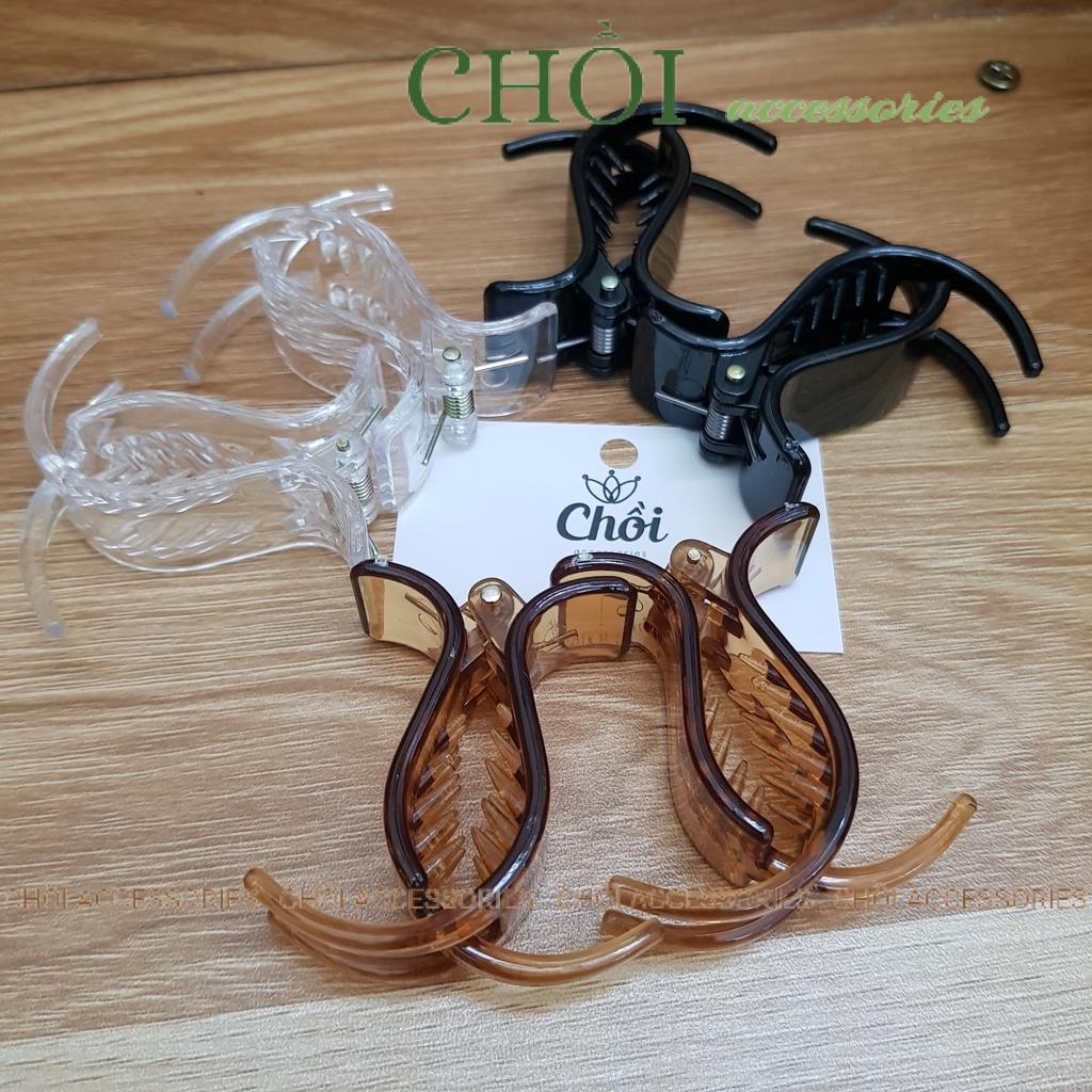 Kẹp tóc càng cua 3 răng bóng cặp tóc nhiều màu chắc chắn