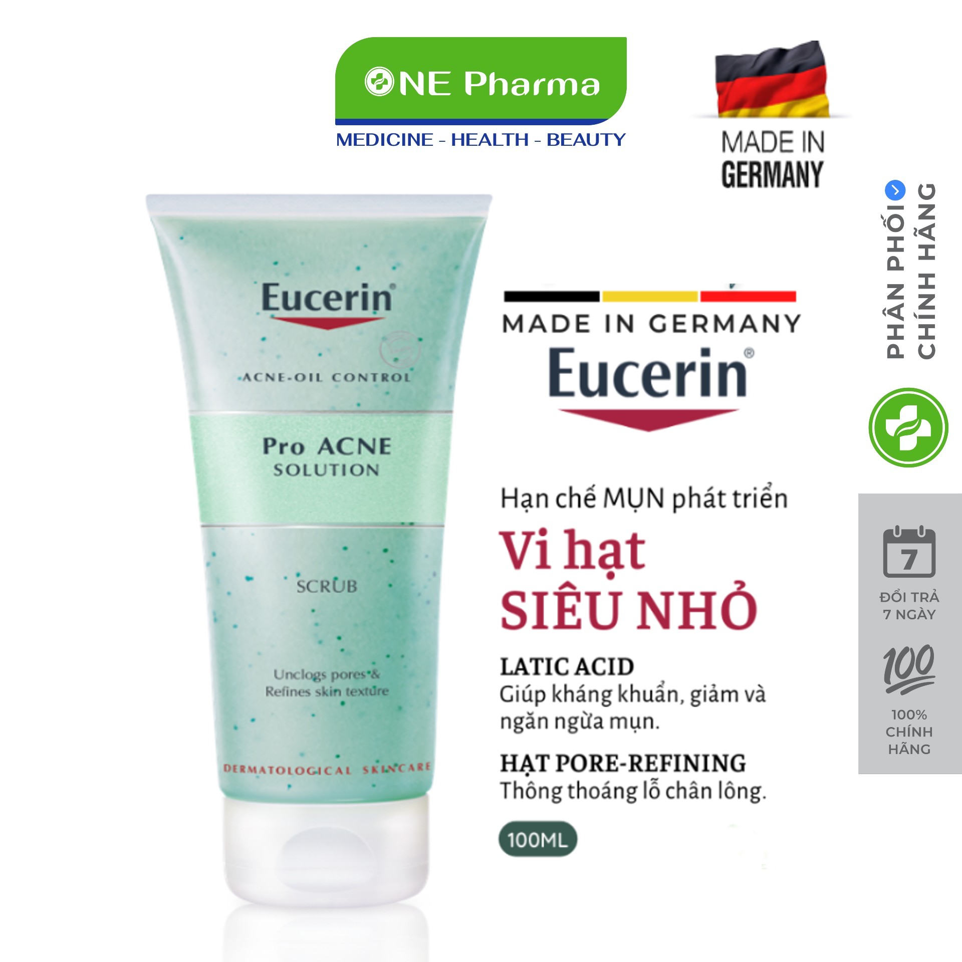 Tẩy tế bào chết ngăn ngừa mụn Eucerin Pro Acne Scrub 100ml