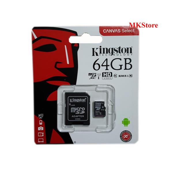 Thẻ nhớ Kingston Canvas Select 64Gb Micro SDXC Class 10 80Mb/s