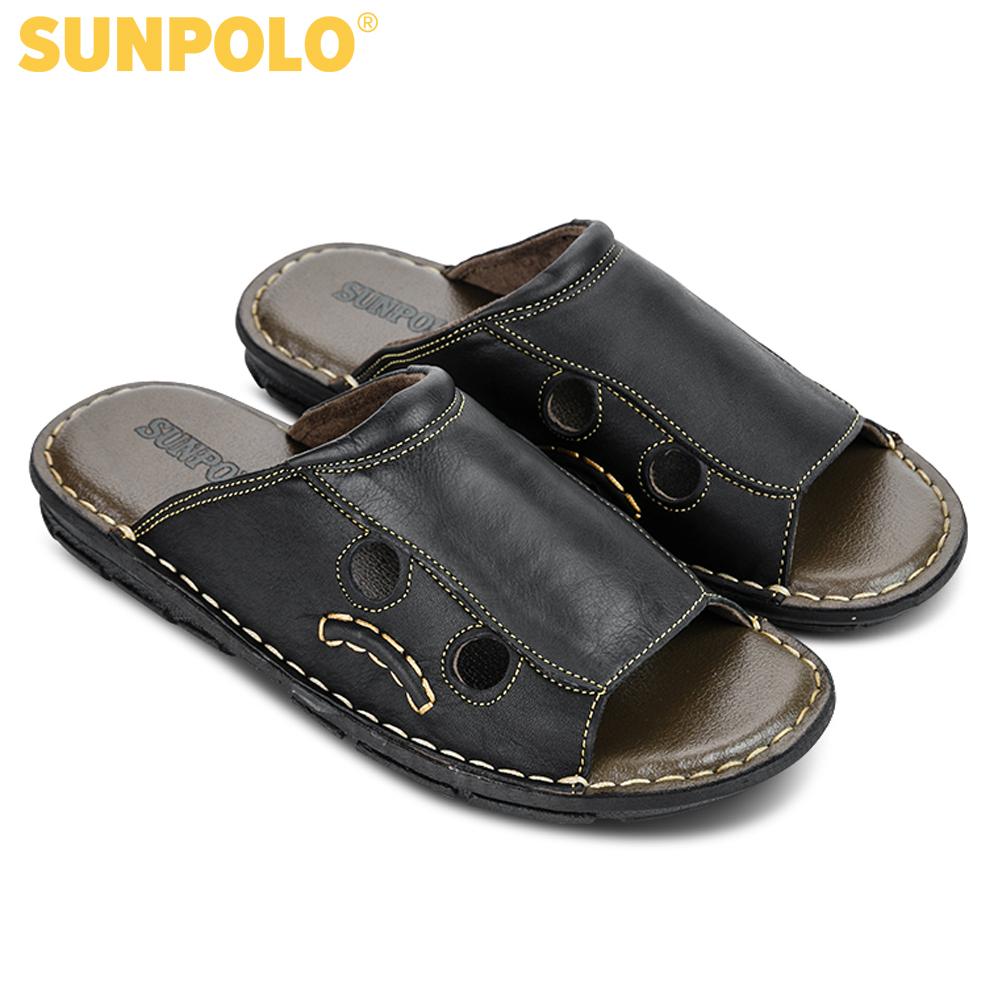 Dép Quai Ngang Nam Da Bò SUNPOLO AQN015