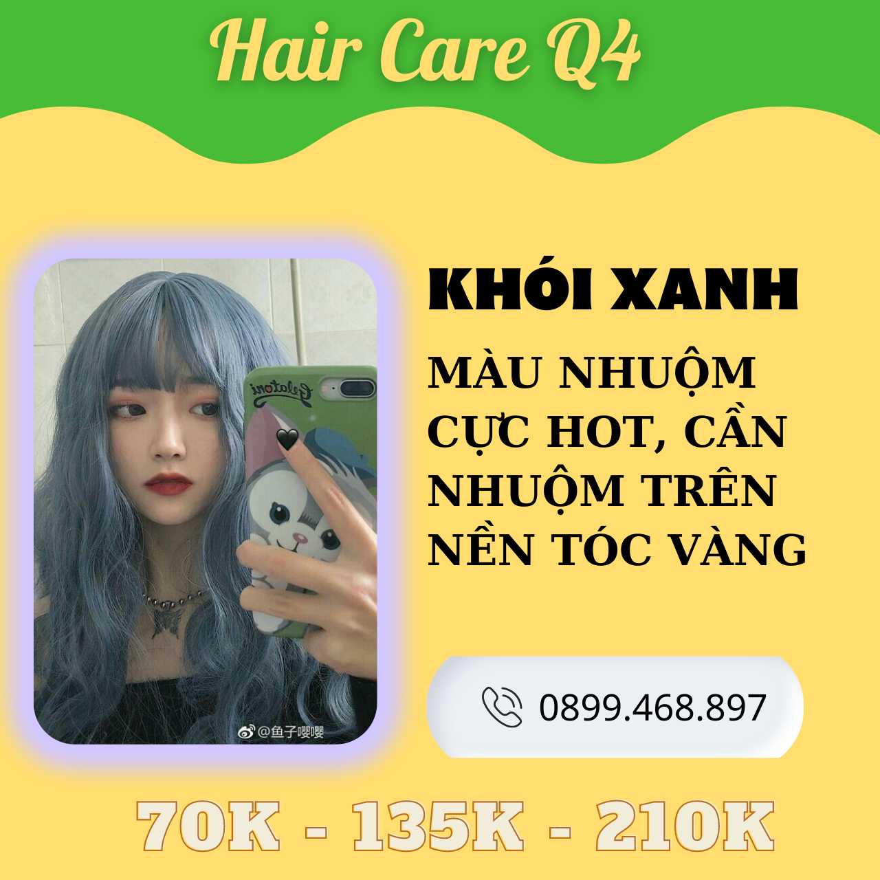 Thuốc Nhuộm Tóc Màu Xanh Khói