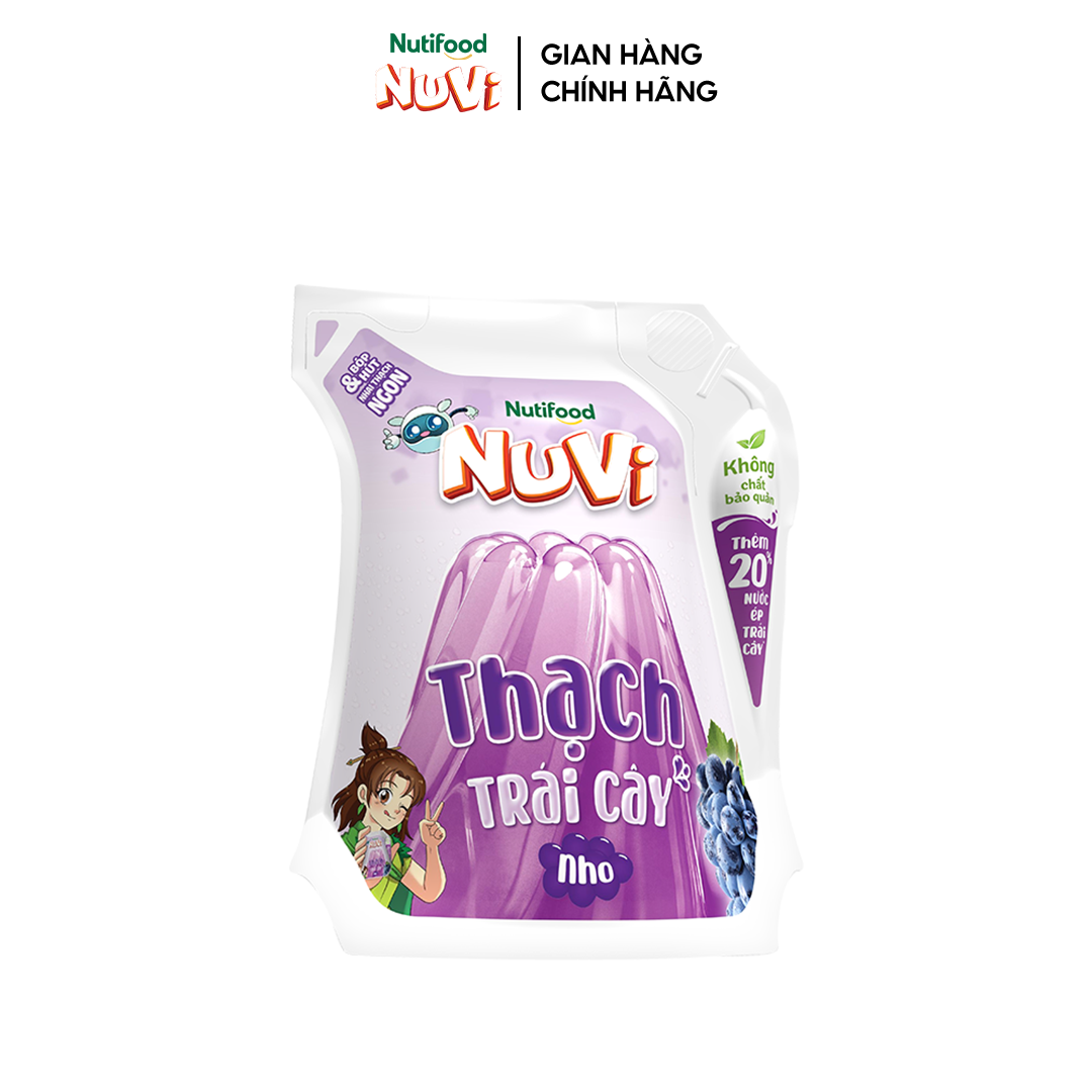 Túi Thạch Trái Cây NuVi Vị Nho 110ml