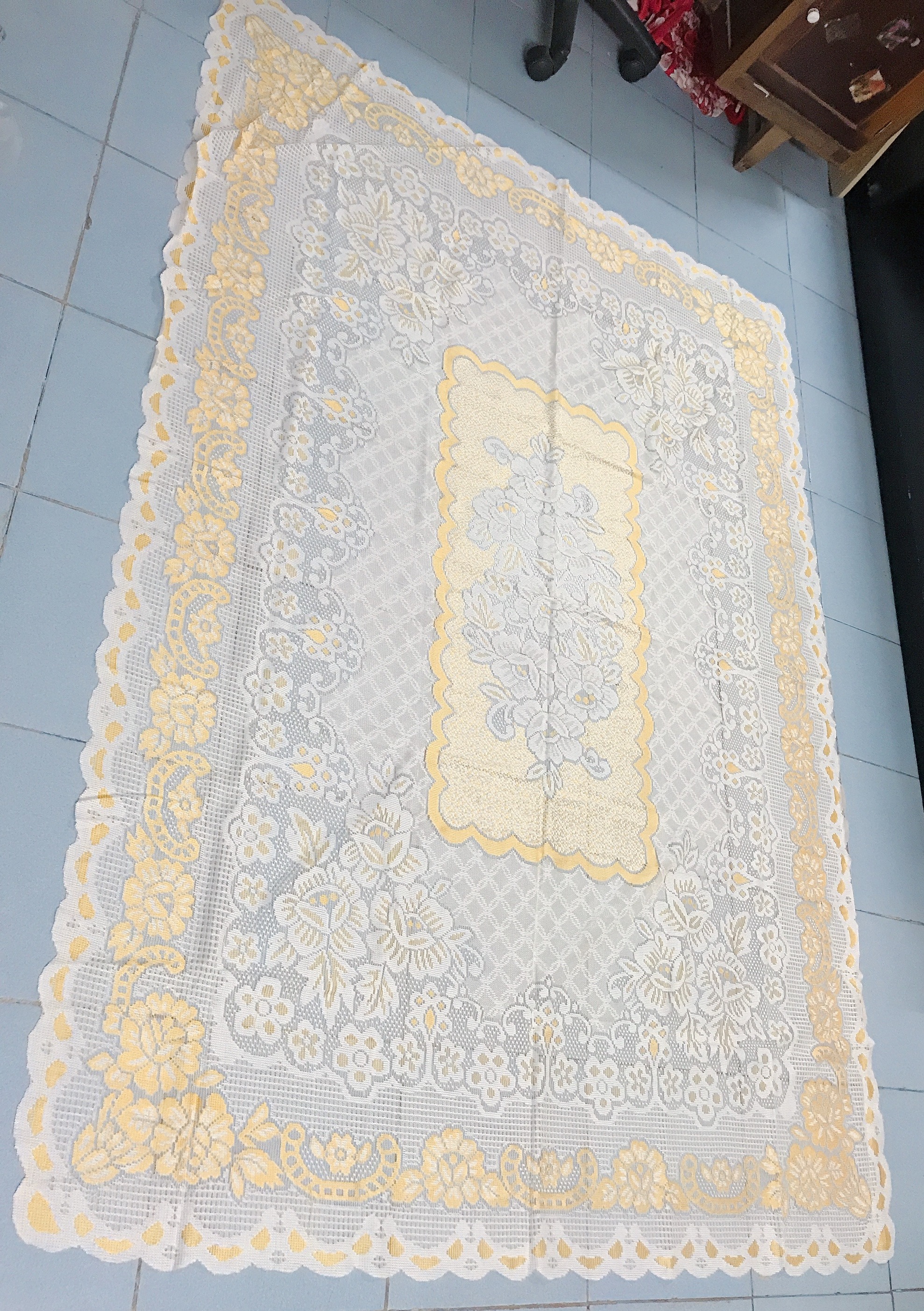 [SIÊU RẺ] Khăn trải bàn Ren Hoa 140x200cm - HÀNG ĐẸP
