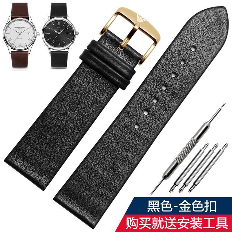 Dây đeo đồng hồ bằng da thật dây đồng hồ da cao cấp đồng hồ armani dây da nam mặt khóa ar60003 60004 60005 60002 11011 dây da bò