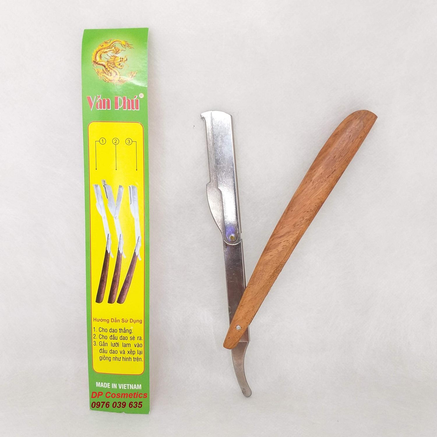 Dao cạo râu cán gỗ Văn Phú