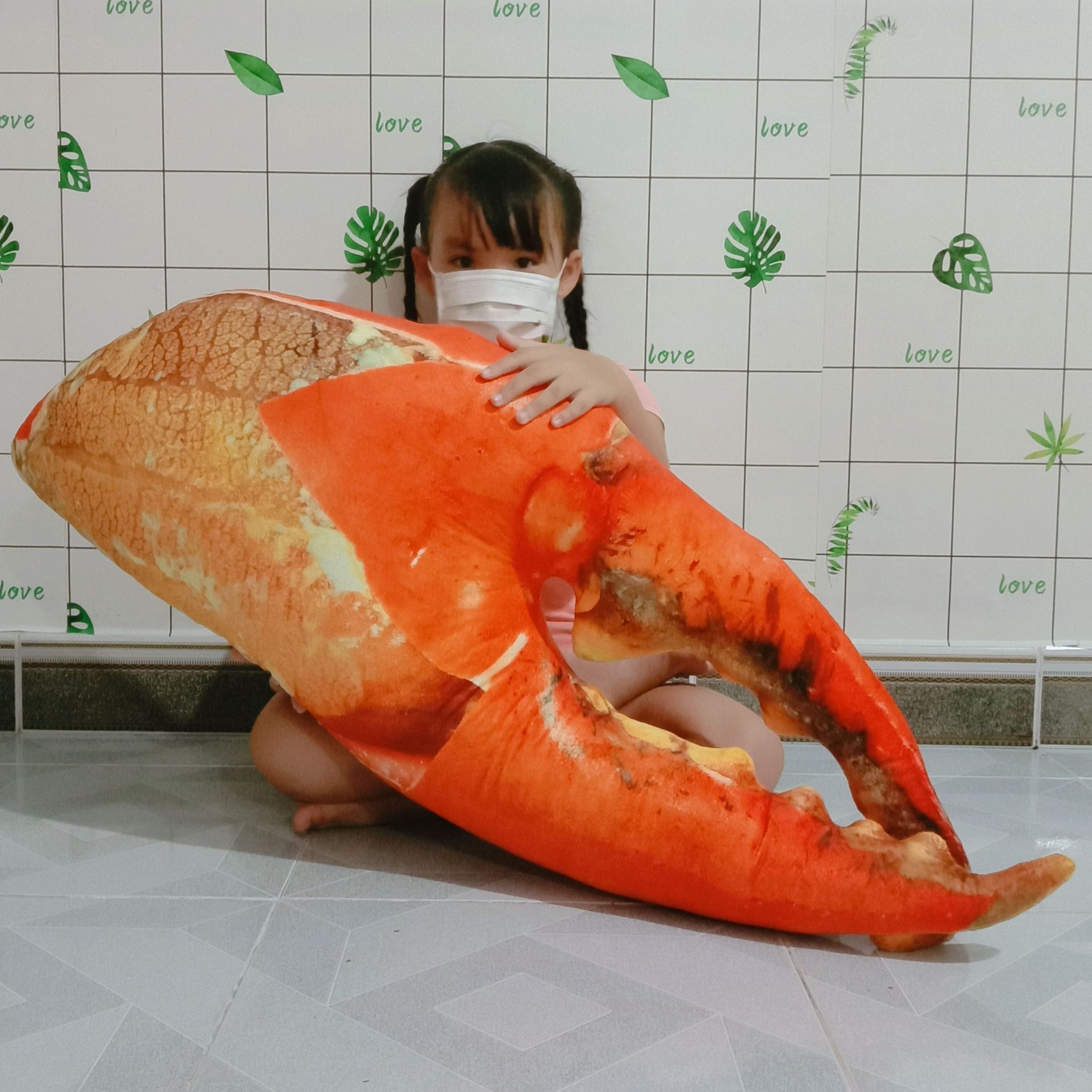 Tặng quà gấu bông hình càng cua gối ôm 3d càng cua mềm mịn cao cấp giá sỉ