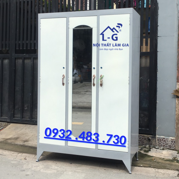 Tủ sắt quần áo giá rẻ - tủ sắt 3 cánh hcm