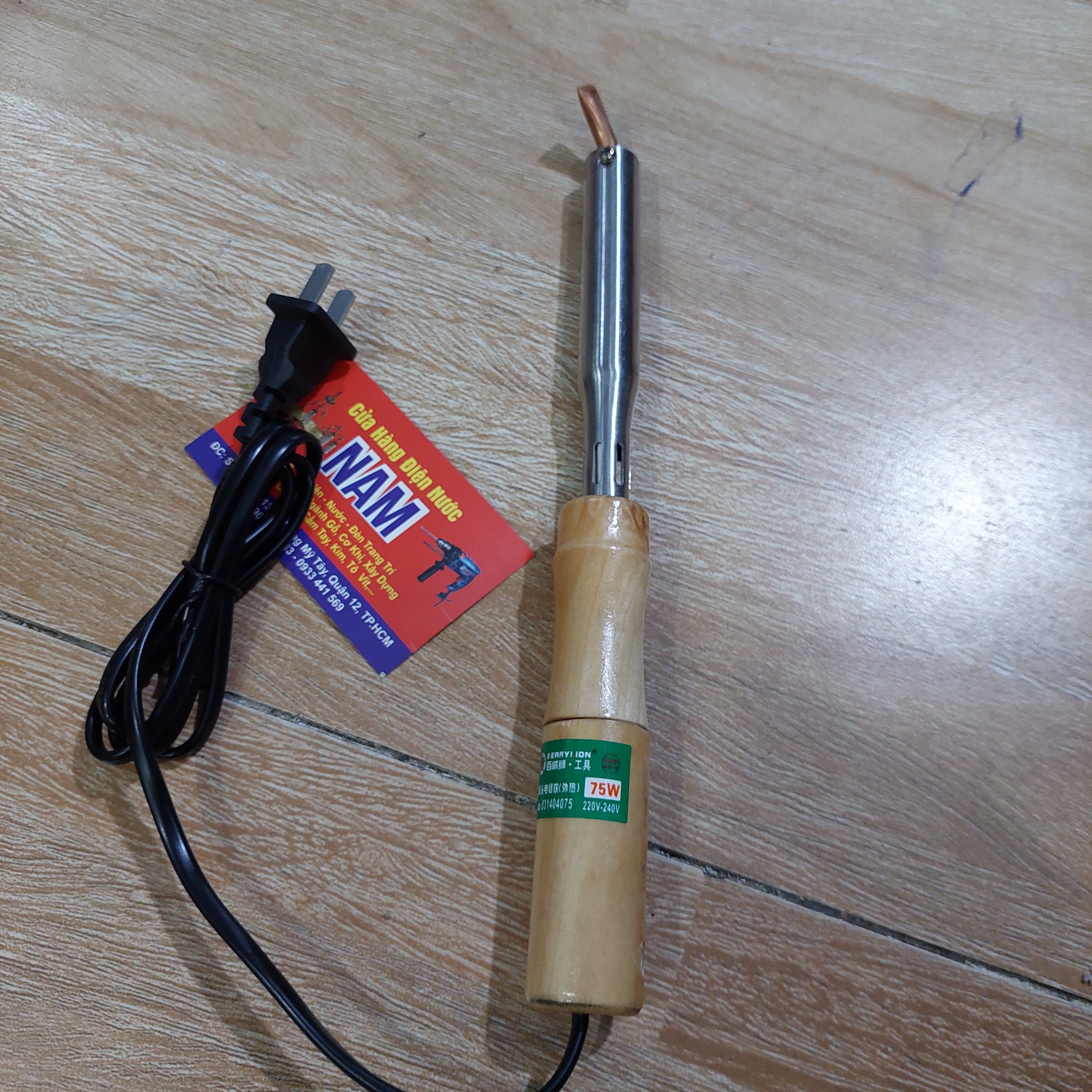 1 CÂY MỎ HÀN CHÌ ĐẦU DẸP CÁN GỖ 75W