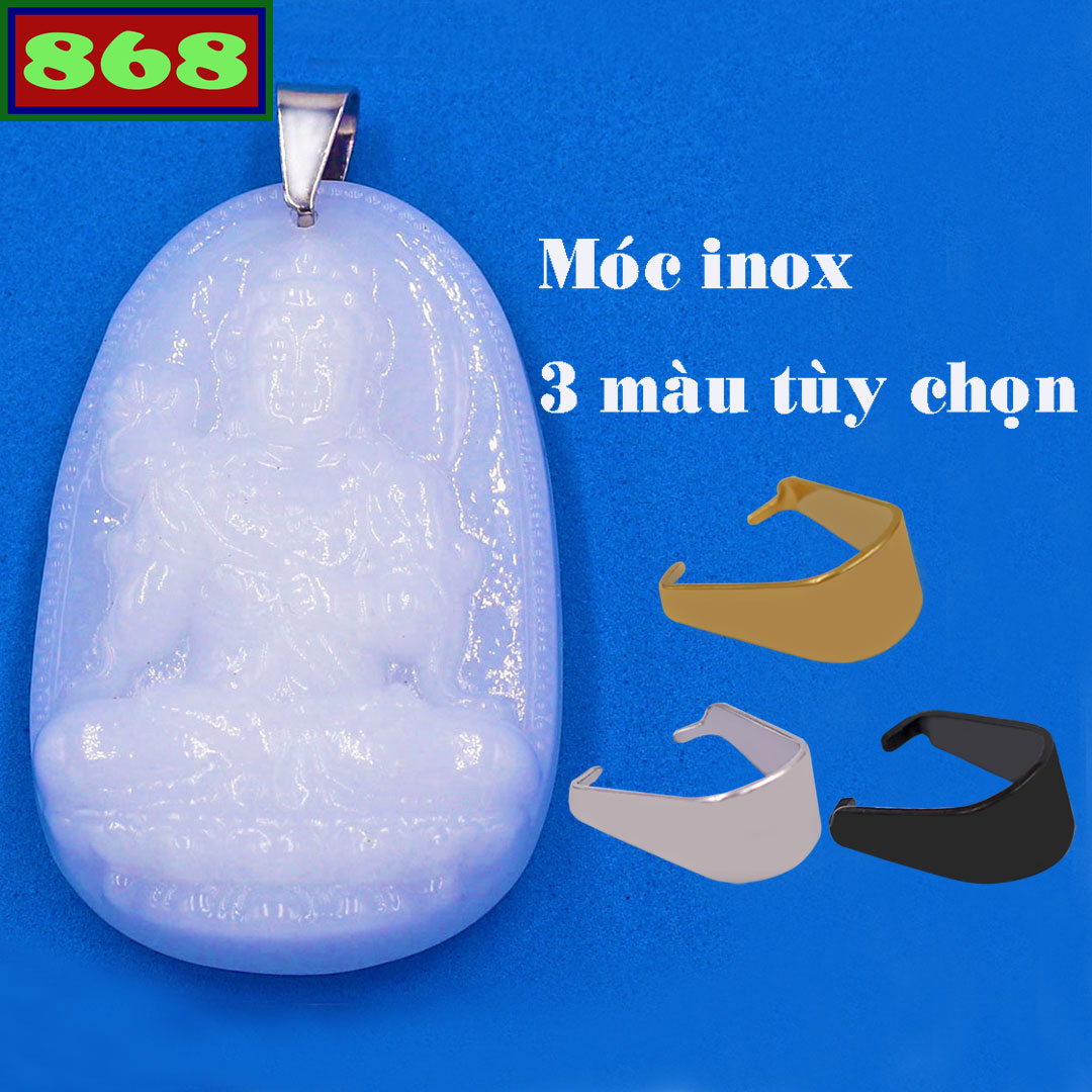 2.2x3.6 cm white stone Great Buddhism pendant, 3.2x5 cm with stainless steel hook, Buddhism