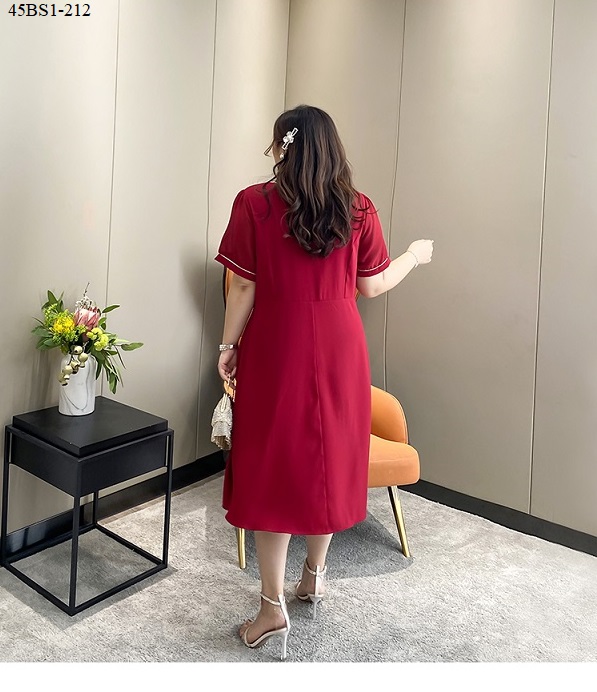đầm suông đỏ đô che khuyết điểm big size