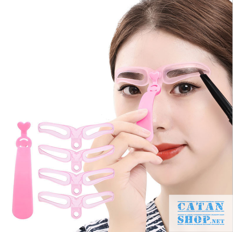 Makeup Set 4 style mould eyeliner eyebrow beauty, frame Plaid Định shaping brow portable convenience gd340-cmcamtay-set4
