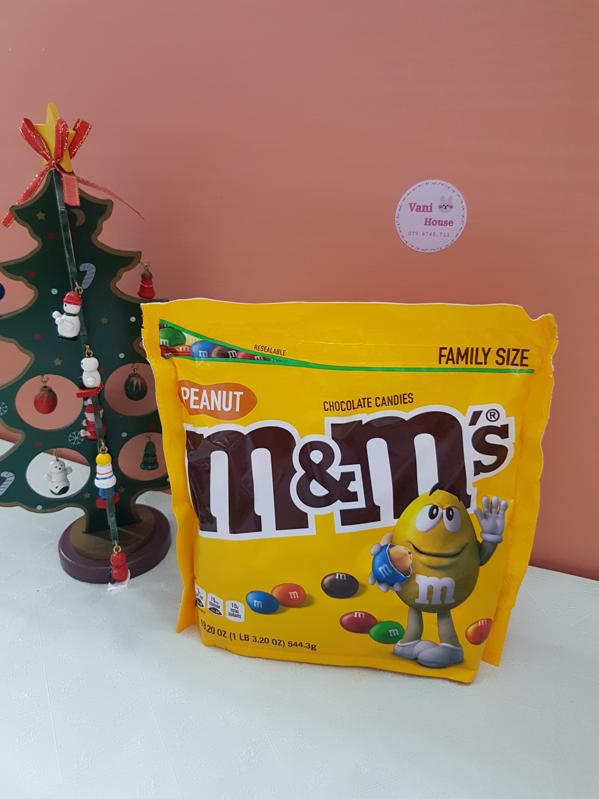 Kẹo Socola M&M nhân đậu phộng 544.3g - Hàng Mỹ