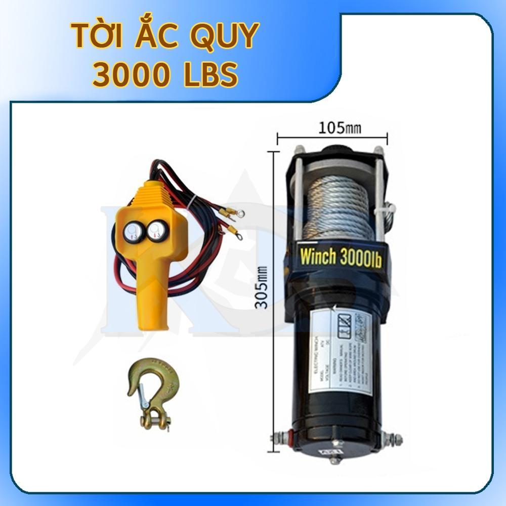Tời Ắc Quy- Cứu Hộ Ô Tô 3000lbs (1300KG)