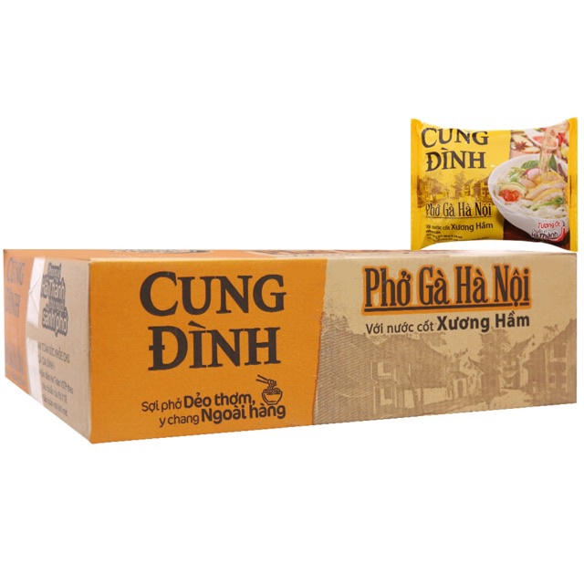 Thùng 30 Gói Phở Bò/Gà Cung Đình Mới.