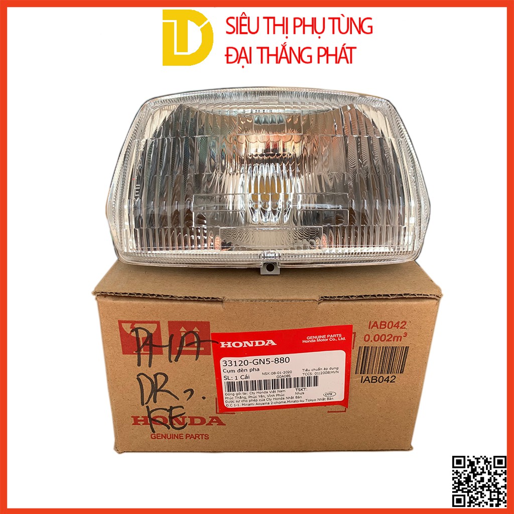 Cụm đèn pha kẻ xe dream | chóa đèn pha kẻ zin chính hãng honda 33120-gn5-880